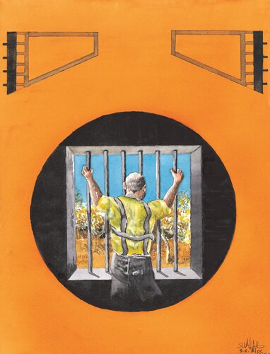 BOXED IN...2 di Stephen Alpe, Pittura in vendita su Singulart