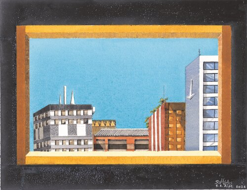 FRAMED WINDOW VIEW ...FORT STANLEY de Stephen Alpe, Pintura a la venta en Singulart