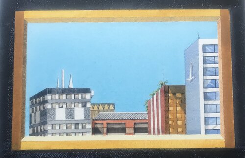 WINDOW ON THE SUNNY C.B.D...FORT STANLEY von Stephen Alpe, Malerei kaufen auf Singulart