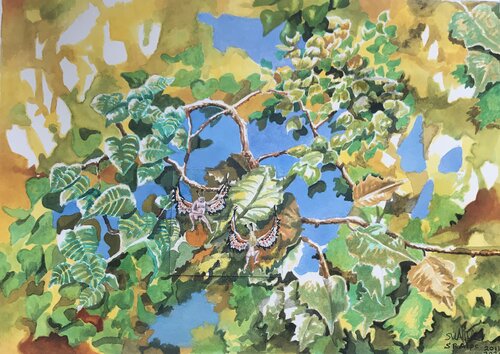 SPRING WATCH...AND NAUGHTY FIARIES par Stephen Alpe, Peinture en vente sur Singulart
