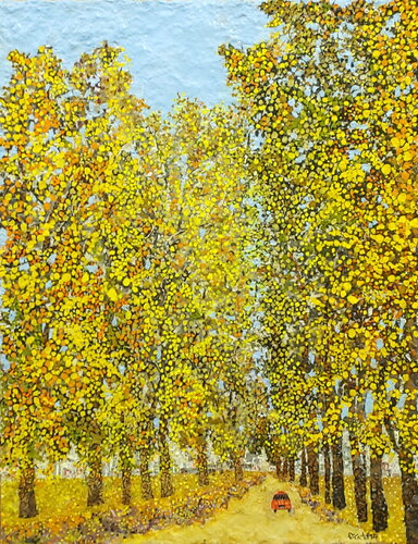 A warm autumn day outing by lee yong wook, Painting for Sale on Singulart