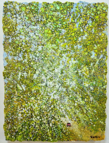 Green whisper by lee yong wook, Painting for Sale on Singulart