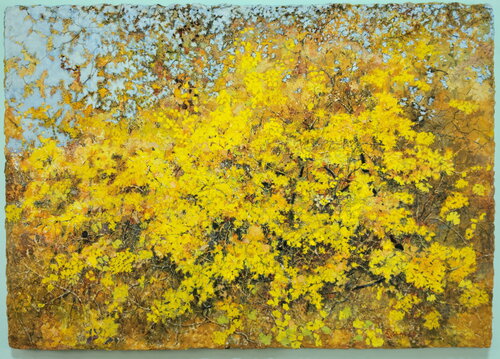 Yellow maple forest by lee yong wook, Painting for Sale on Singulart