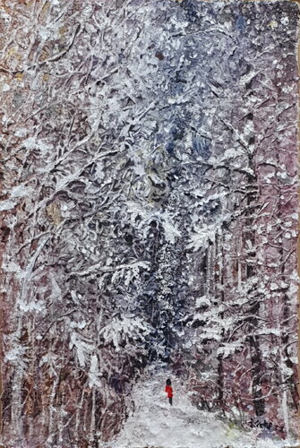 Into the forest full of snow van lee yong wook, Schilderij te koop op Singulart