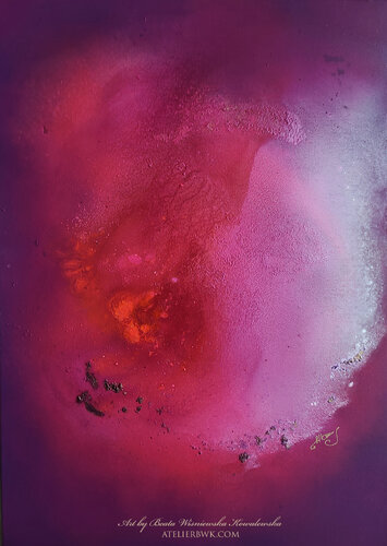 Née du Magenta van BEATA WISNIEWSKA KOWALEWSKA, Schilderij te koop op Singulart