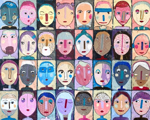 Public Viewing di Adriane Dworzak, Pittura in vendita su Singulart