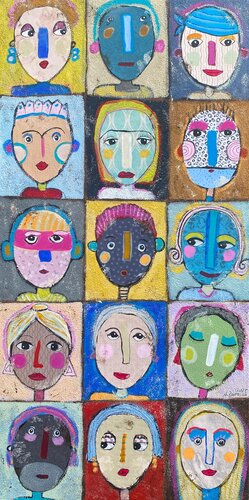 Nachbarn di Adriane Dworzak, Pittura in vendita su Singulart