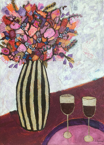 Sharing Secrets di Adriane Dworzak, Pittura in vendita su Singulart