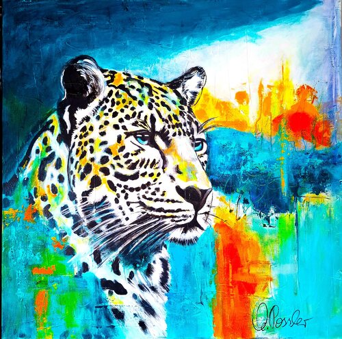Leopard abstrakt di Marion Possler, Pittura in vendita su Singulart