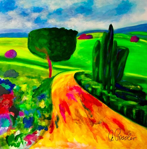 Frühling in der Toskana di Marion Possler, Pittura in vendita su Singulart