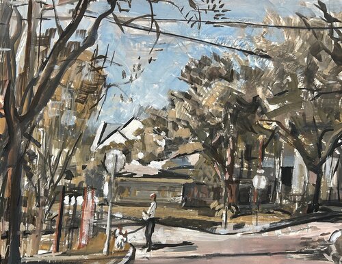 Penny Lane Morning van Arthur Deatly, Schilderij te koop op Singulart
