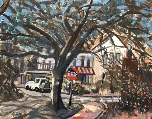 North Blvd. at Graustark di Arthur Deatly, Pittura in vendita su Singulart