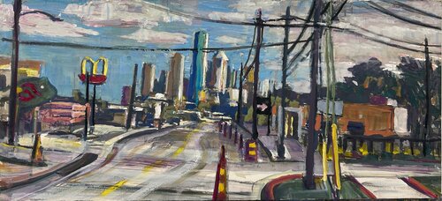 Westheimer Street Looking Towards Montrose von Arthur Deatly, Malerei kaufen auf Singulart
