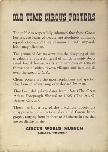 Circus World Museum von Civetta Ro, Druck kaufen auf Singulart