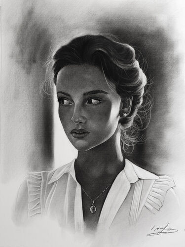 Woman Portrait No.28 by Mariam Darchiashvili, Drawing for Sale on Singulart