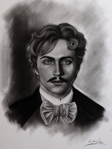 Male Portrait No. 3 by Mariam Darchiashvili, Drawing for Sale on Singulart