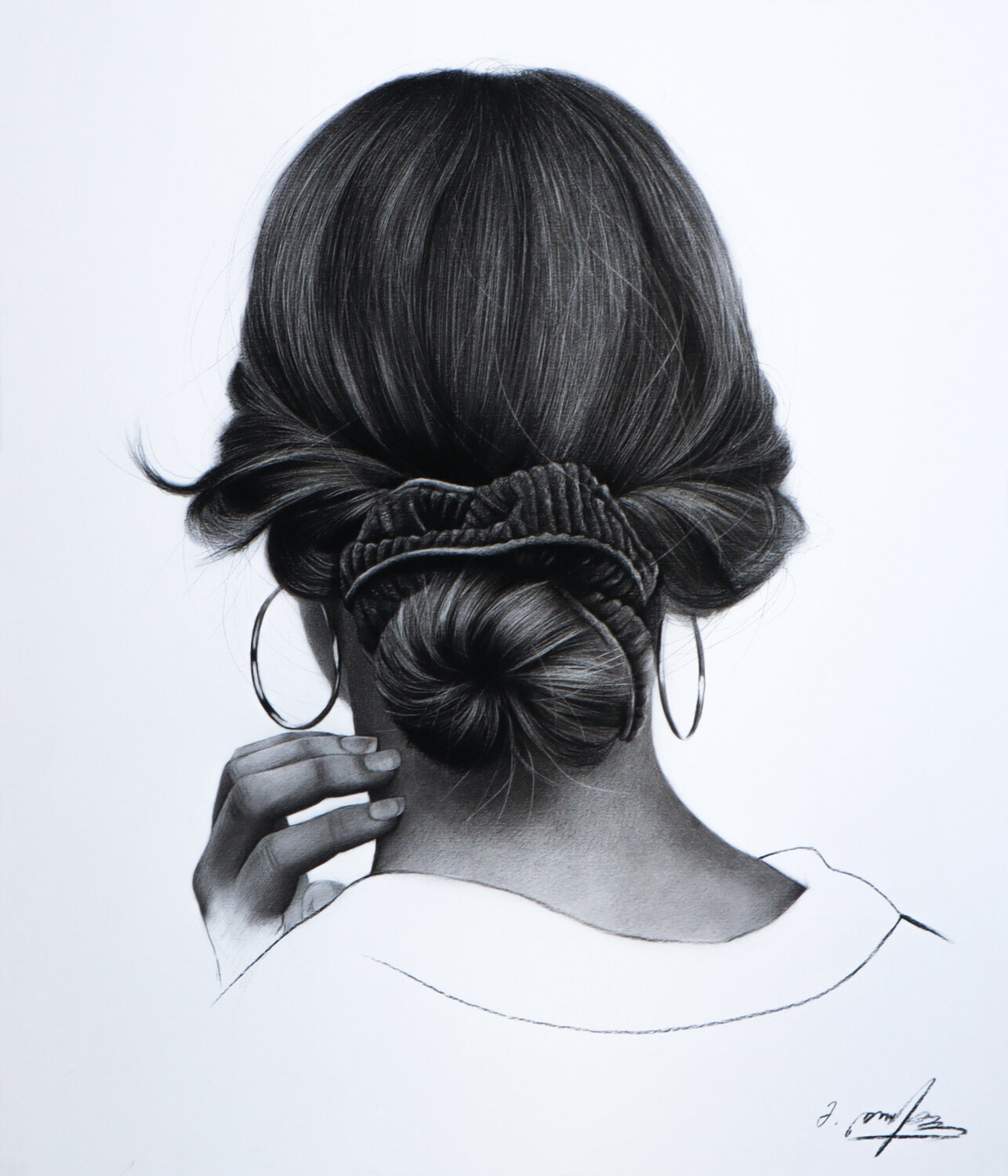 Woman Portrait No.22 Mariam Darchiashvili Disegno in vendita
