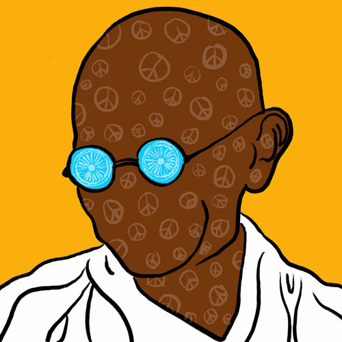 Gandhi van Holger Mühlbauer-Gardemin, Digitaal te koop op Singulart