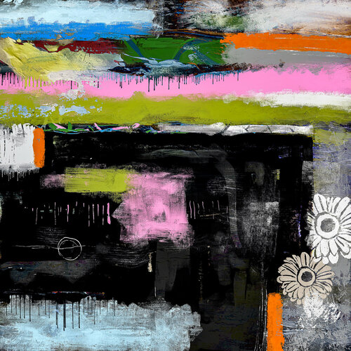 Abstrakt mit Blumen 2 par Holger Mühlbauer-Gardemin, Autres supports en vente sur Singulart