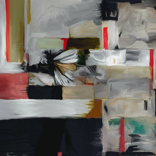 Abstrakt mit Blumen 3 di Holger Mühlbauer-Gardemin, Altri media in vendita su Singulart
