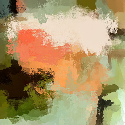 Abstrakt mit gedeckten Farben di Holger Mühlbauer-Gardemin, Altri media in vendita su Singulart