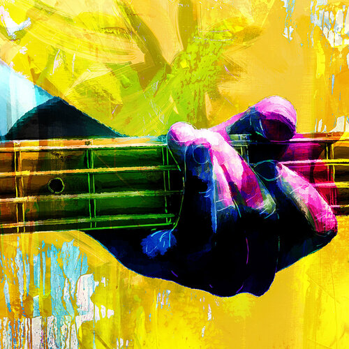 Bass Player II di Holger Mühlbauer-Gardemin, Altri media in vendita su Singulart