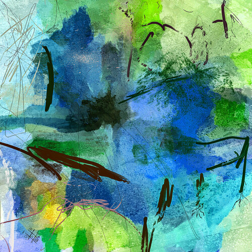 Blaugrün Abstrakt Holger Mühlbauer-Gardemin