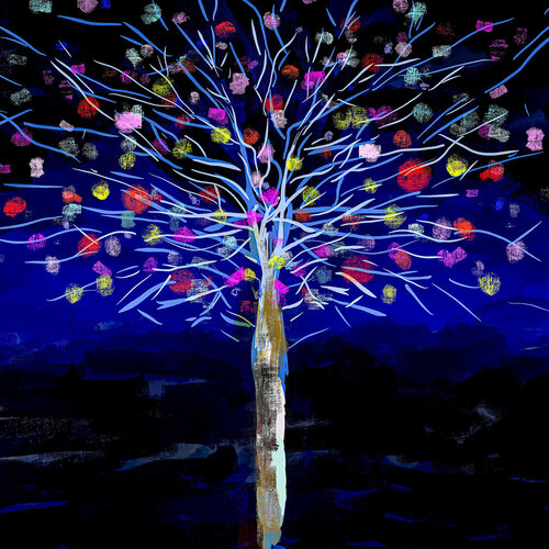 Baum bei Nacht de Holger Mühlbauer-Gardemin, Otros medios a la venta en Singulart