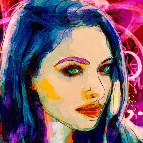 Graffiti Woman par Holger Mühlbauer-Gardemin, Autres supports en vente sur Singulart
