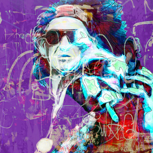 KEITH IN STREETART ROCK´N ROLL van Holger Mühlbauer-Gardemin, Andere media te koop op Singulart