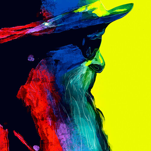 BILLY GIBBONS, ZZ TOP GUITAR par Holger Mühlbauer-Gardemin, Autres supports en vente sur Singulart