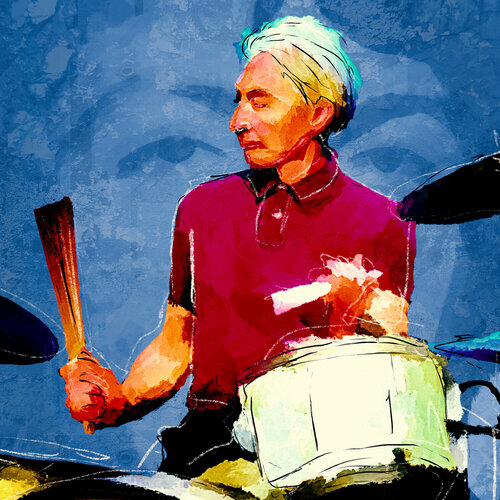Charlie Watts par Holger Mühlbauer-Gardemin, Autres supports en vente sur Singulart