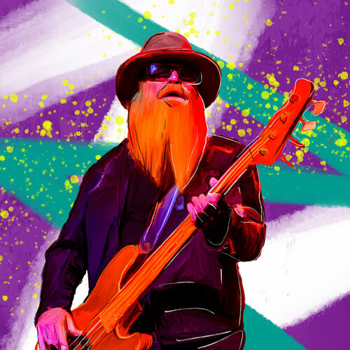 Dusty Hill on stage Holger Mühlbauer-Gardemin