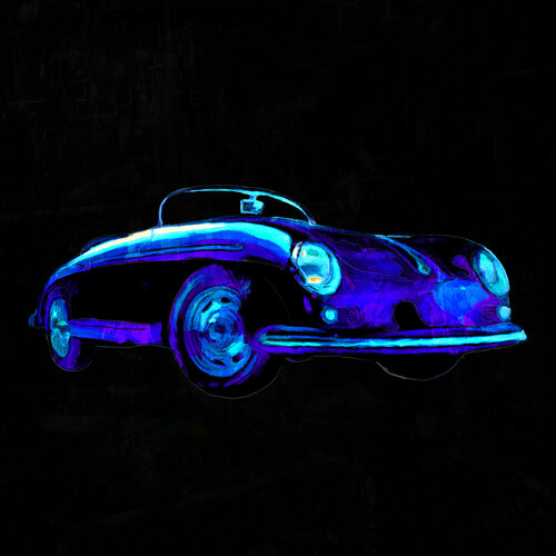 PORSCHE OLDTIMER Black and Blue von Holger Mühlbauer-Gardemin, Andere Medien kaufen auf Singulart