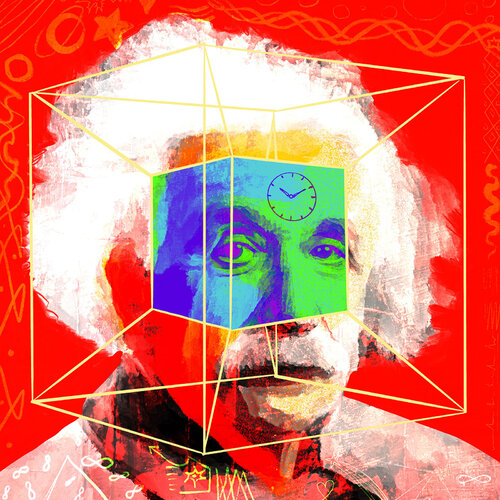 Einstein und die 4. Dimension di Holger Mühlbauer-Gardemin, Altri media in vendita su Singulart