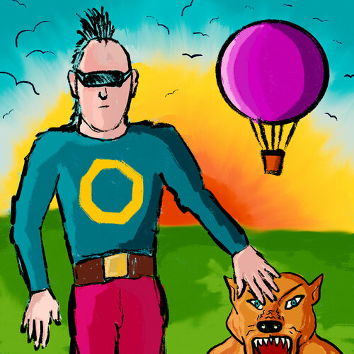 Der Punk. Der Ballon. Der Hund! von Holger Mühlbauer-Gardemin, Malerei kaufen auf Singulart