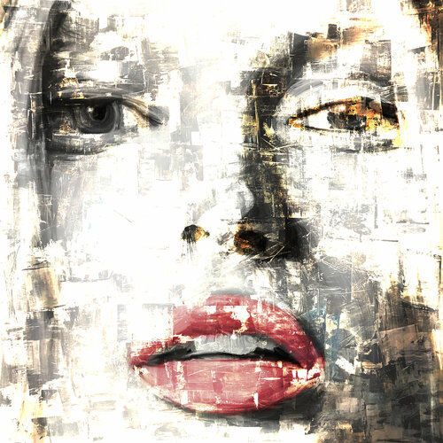 Whiteface Red Lips par Holger Mühlbauer-Gardemin, Autres supports en vente sur Singulart