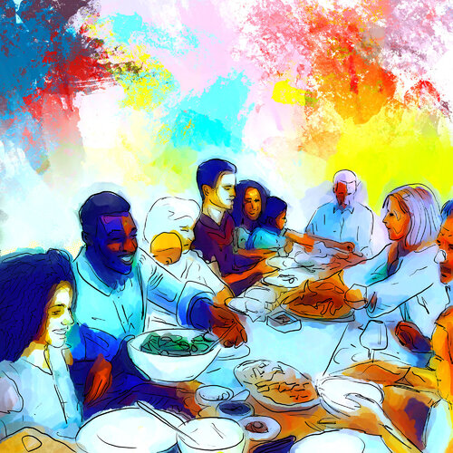 Family Diner di Holger Mühlbauer-Gardemin, Altri media in vendita su Singulart