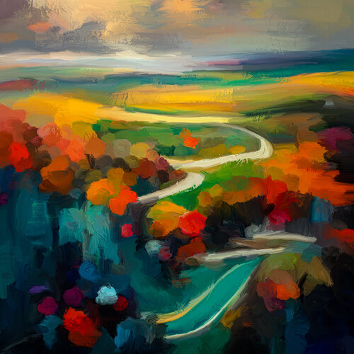 Indian Summer van Holger Mühlbauer-Gardemin, Schilderij te koop op Singulart