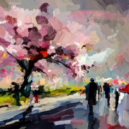 Spaziergang im Kirschblütenpark by Holger Mühlbauer-Gardemin, Other Media for Sale on Singulart