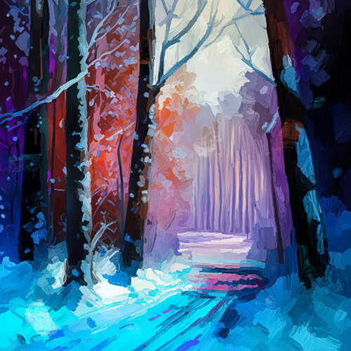 Visionen des Winters de Holger Mühlbauer-Gardemin, Pintura a la venta en Singulart