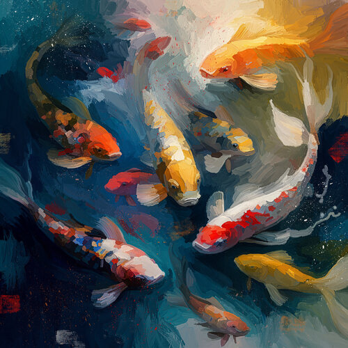 Der Koi de Holger Mühlbauer-Gardemin, Pintura a la venta en Singulart