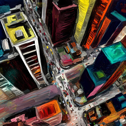 New York von oben von Holger Mühlbauer-Gardemin, Andere Medien kaufen auf Singulart