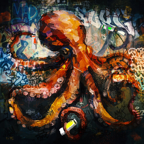 Graffiti Krake Holger Mühlbauer-Gardemin