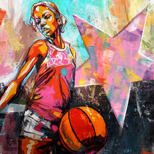 Basketball Girl di Holger Mühlbauer-Gardemin, Altri media in vendita su Singulart