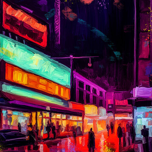 Neon City von Holger Mühlbauer-Gardemin, Malerei kaufen auf Singulart