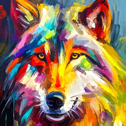 Wolf von Holger Mühlbauer-Gardemin, Malerei kaufen auf Singulart