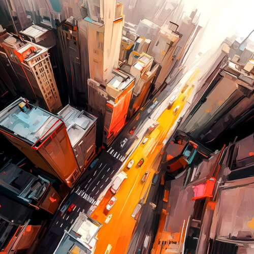 Rooftop von Holger Mühlbauer-Gardemin, Malerei kaufen auf Singulart