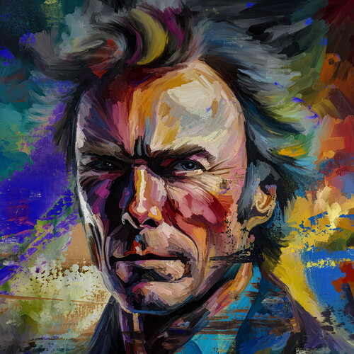 Clint Eastwood de Holger Mühlbauer-Gardemin, Pintura a la venta en Singulart