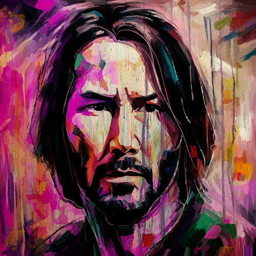Keanu Reeves von Holger Mühlbauer-Gardemin, Malerei kaufen auf Singulart